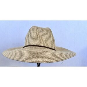 Free Authority Straw Panama Hat Chin Strap Men's O/S